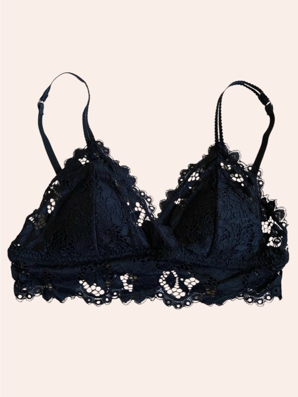 Marilyn Monroe Women's Midnight Lace Bralette M Black Feminine Coquette Fairy